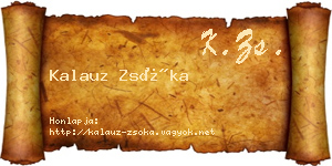 Kalauz Zsóka névjegykártya