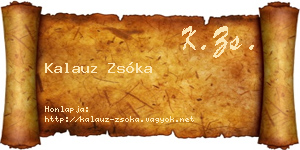 Kalauz Zsóka névjegykártya
